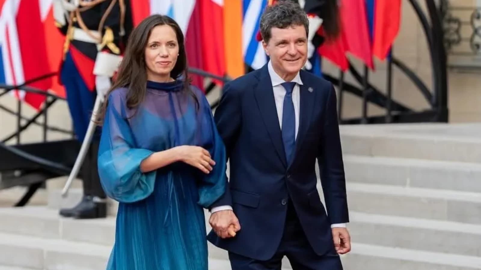 FOTO Nicușor Dan a împărtășit imagini de la recepția lui Emmanuel Macron. Alături de el s-a aflat și Mirabela Grădinaru